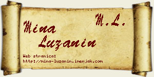 Mina Lužanin vizit kartica